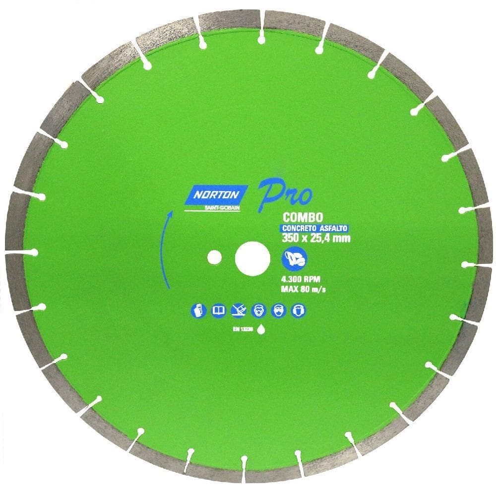 Disco Diamantado Segmentado 350Mm Concreto Asfalto - Norton