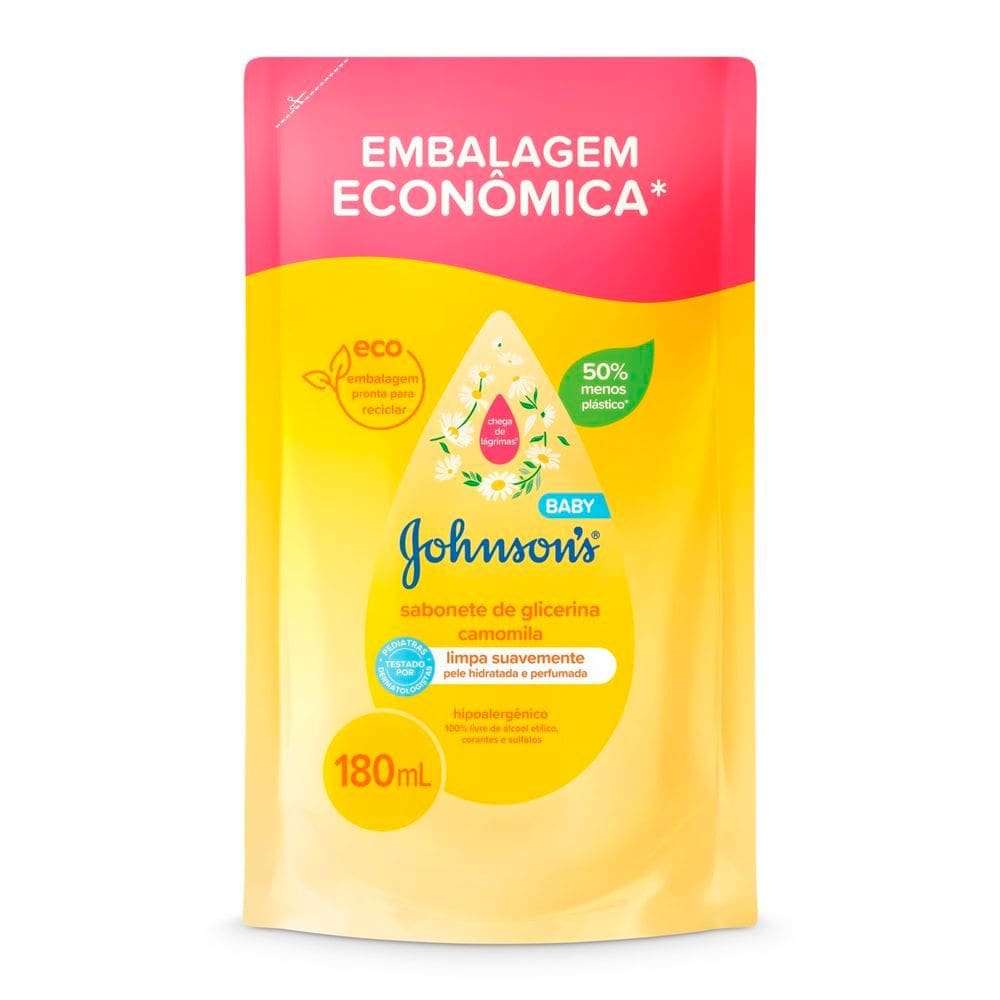 Sabonete Líquido de Glicerina Johnson`s Baby Camomila Refil 180ml