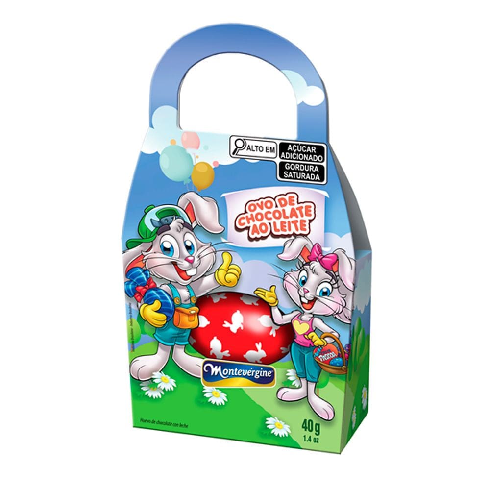 Ovo de Páscoa Montevérgine Cestinho do Coelho Embalagens 40g