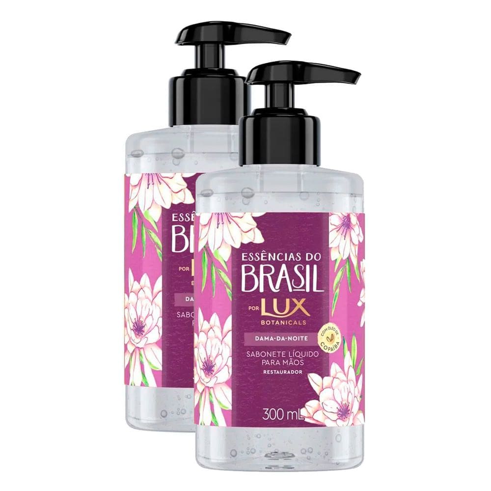 Kit 2 Sabonete Líquido Para Mãos Lux Dama da Noite 300ml