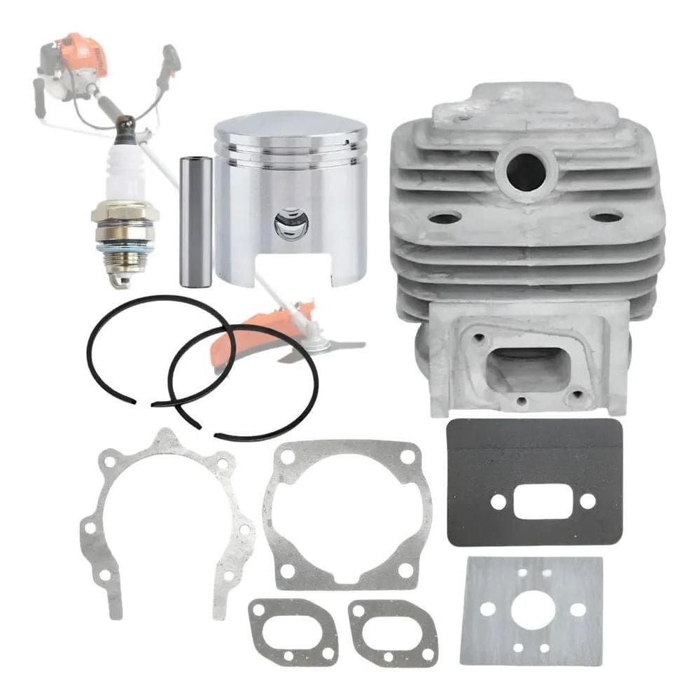 2X Kit Cilindro Pistão Jogo Junta Vela Roçadeira 52 A 63Cc 4