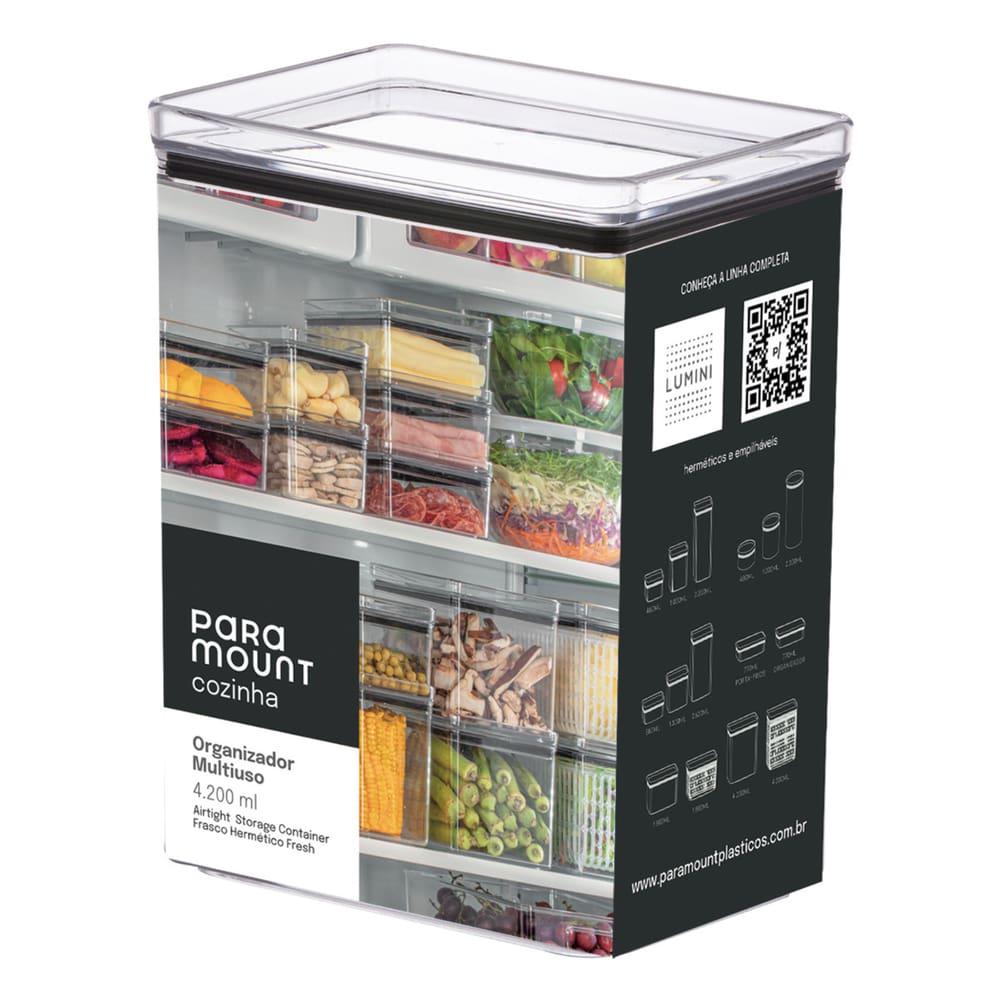 Organizador Multiuso Hermético Lumini 4.200ml 1375 Paramount