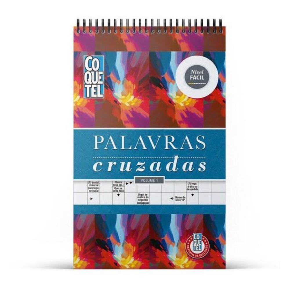 Livro Coquetel Espiral Palavras Cruzadas Vol. 01: Nível Fácil