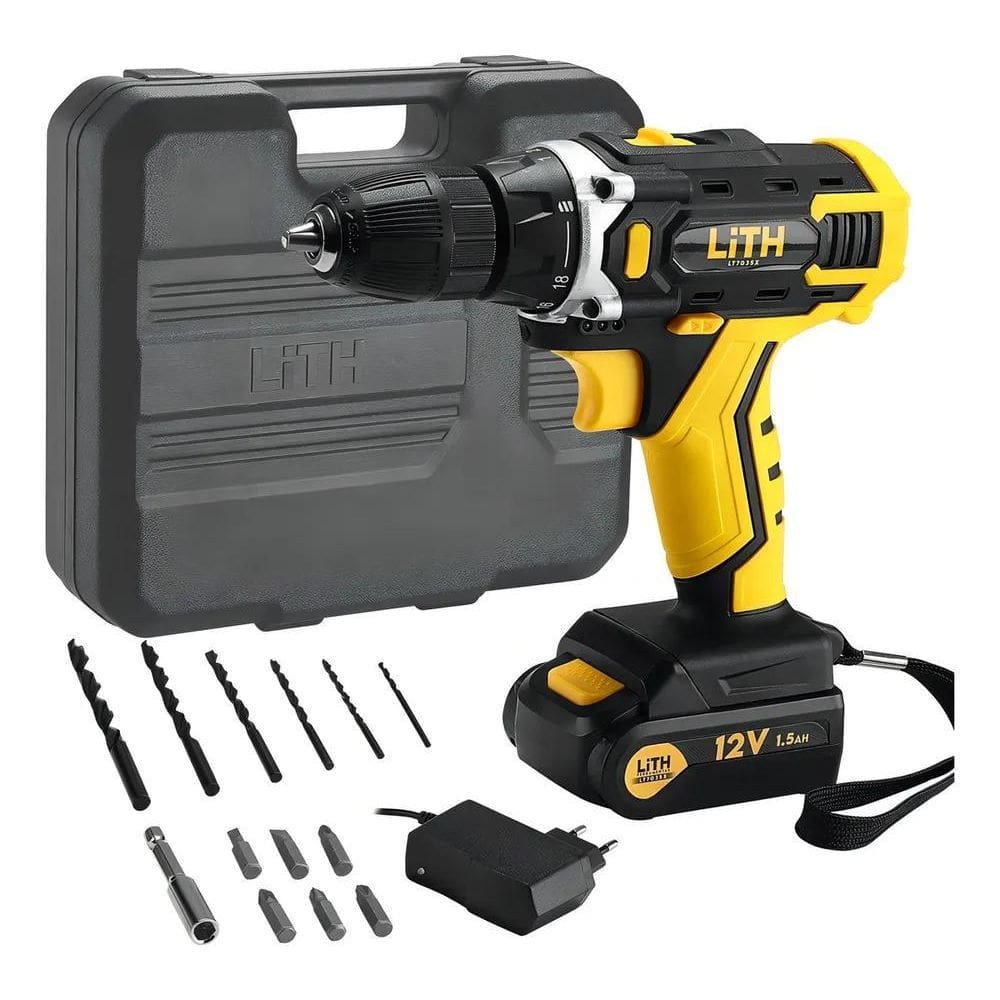 2X Parafusadeira Furadeira 3/8 Pol Bat. Maleta E Acessórios