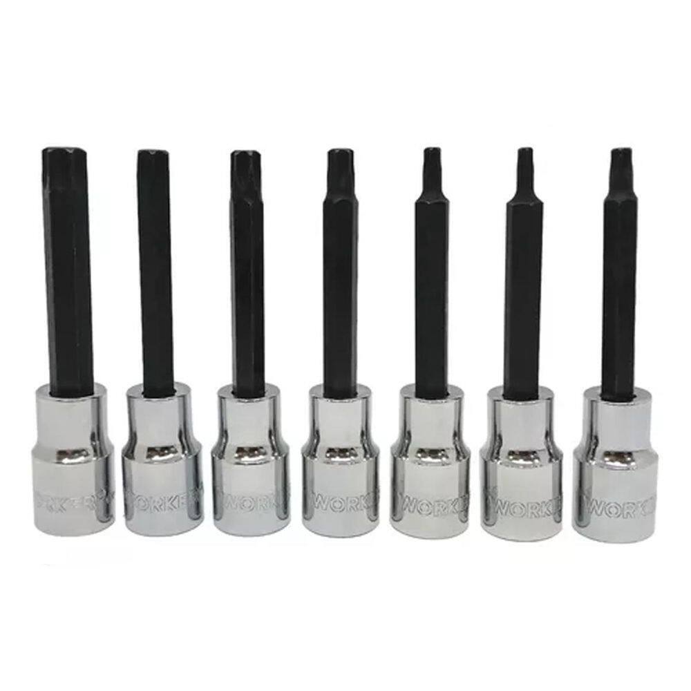 Jogo De Chave Soquetes Torx Longa 7 Pçs - 972452 Worker