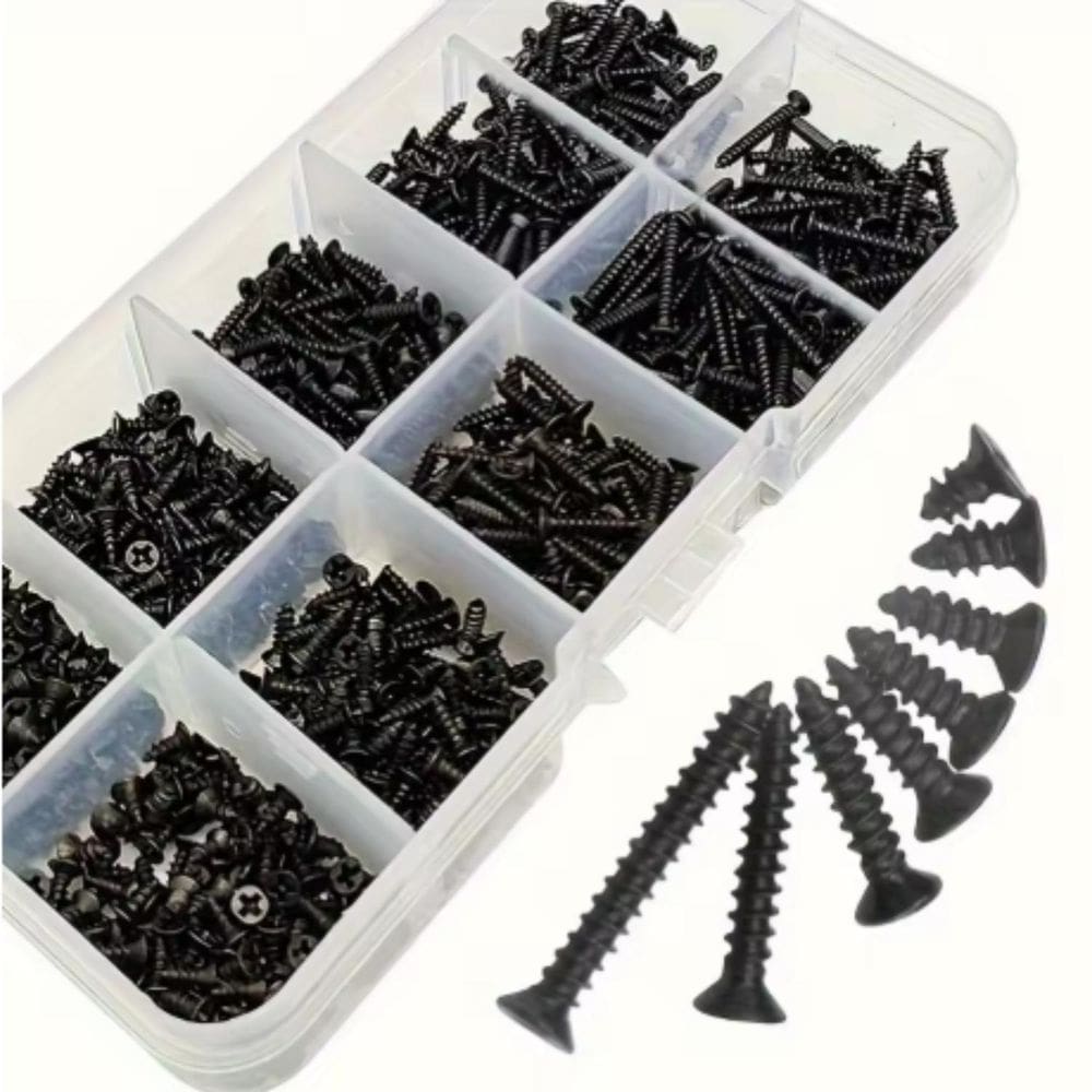 Kit 800 Parafusos M210 Philips Pretos Roscante Aço Carbono