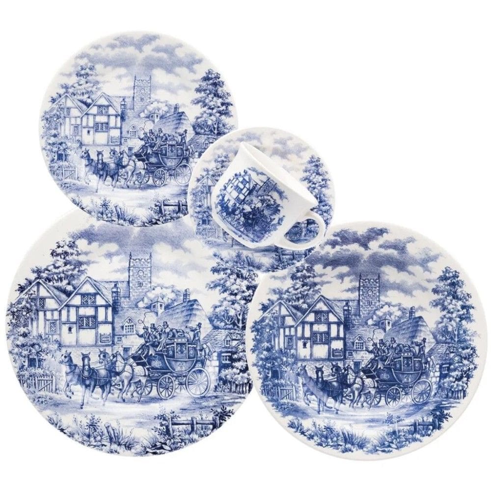 Aparelho de Jantar 30 Peças Cena Inglesa Oxford