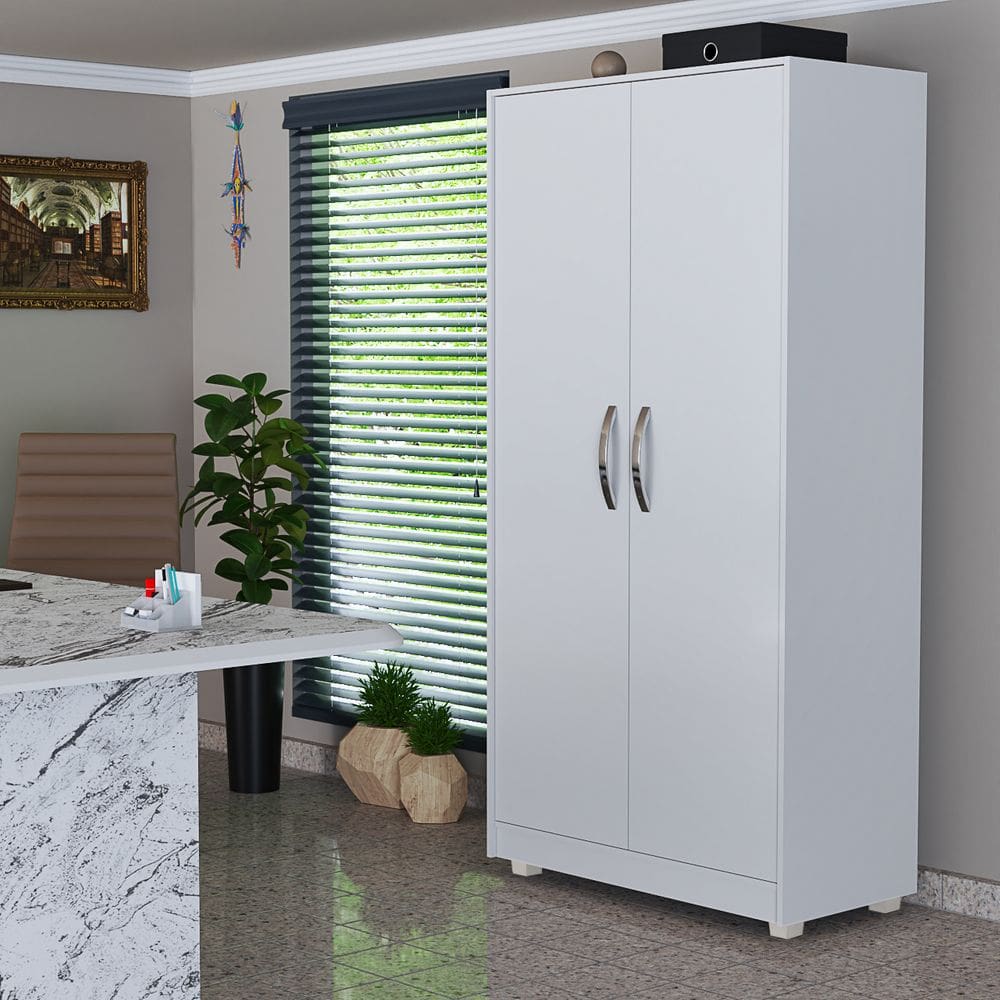 Armário Multiuso Escritório 2 Portas 158x90cm Organizador