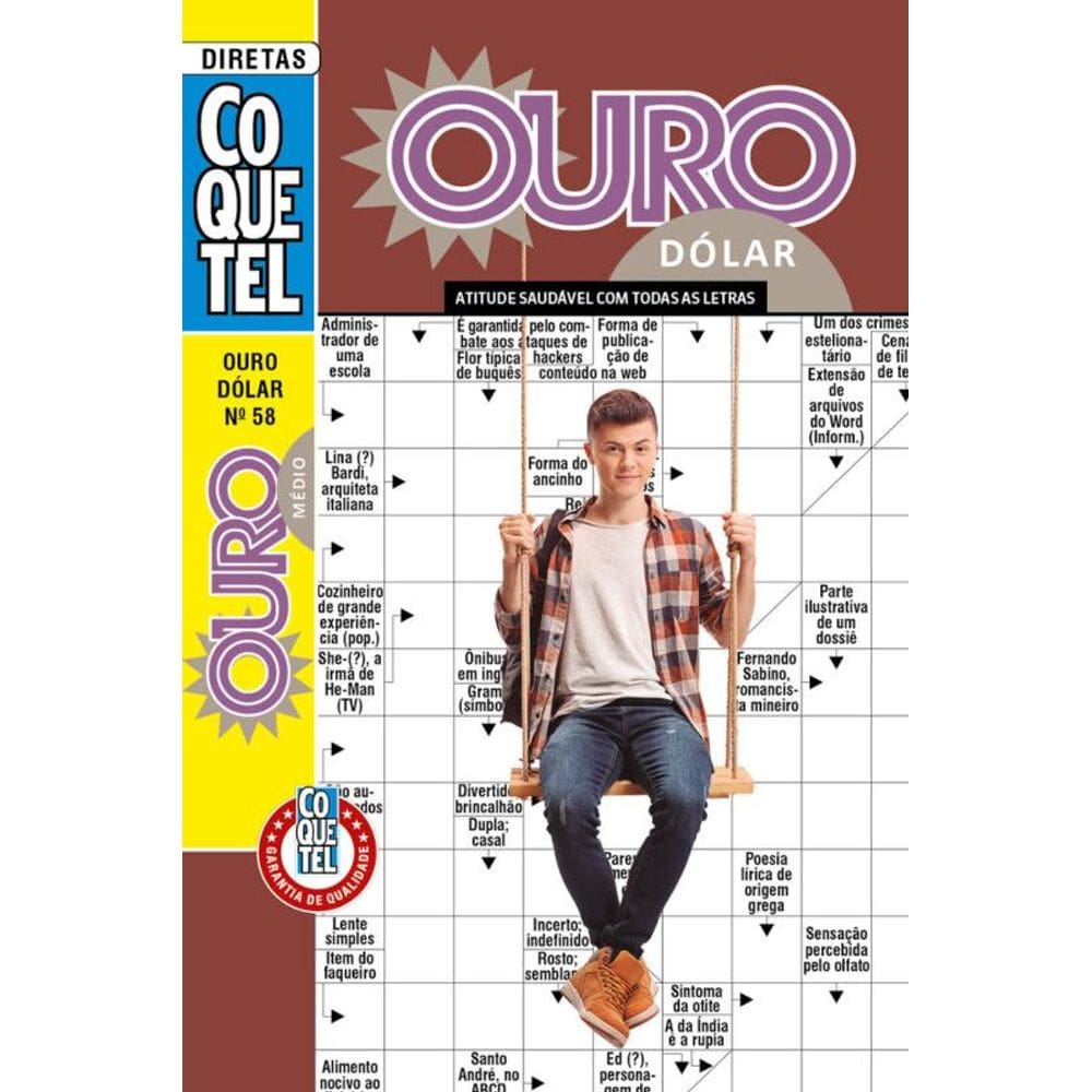 Palavras-Cruzadas Diretas Coquetel Ouro Dólar 58: Nível médio