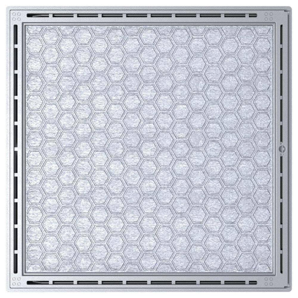 Alçapão Tampa Casa Maquina Piscina 120x120 Gaveta Deslizante Cinza