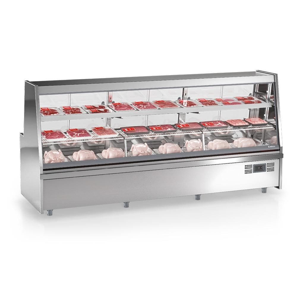 Balcão de Açougue Refrigerado Turino Aço Inox 220V GRTA-300 AI Gelopar