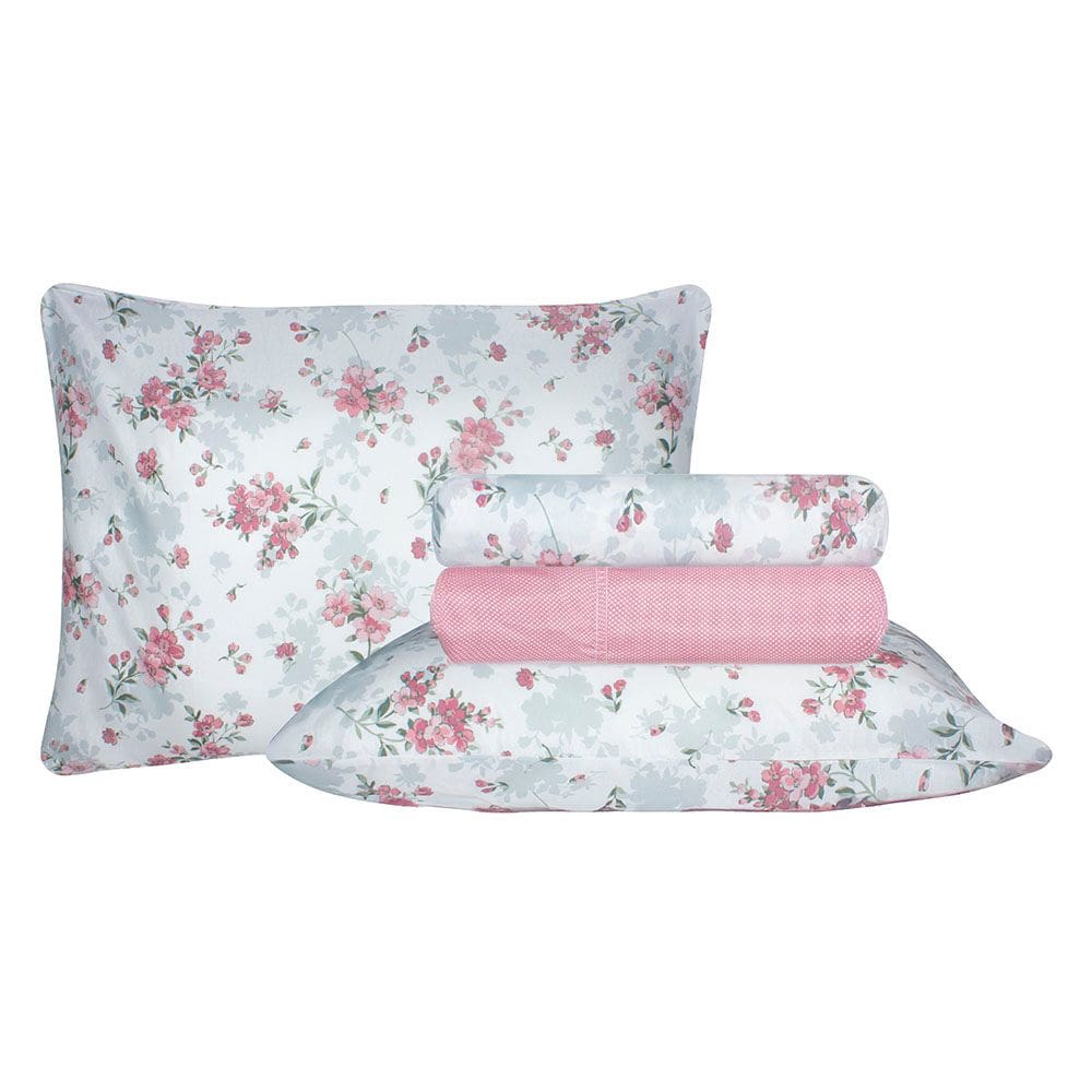 Jogo de Cama Duplo Queen 4 Peças 140 Fios 240x250cm Amelie Realce Premium - Sultan