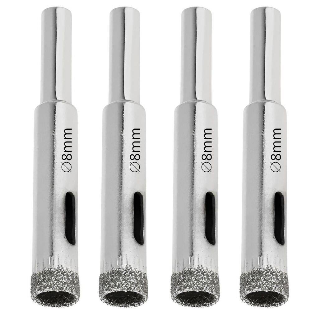 Serra Copo Diamantada 8Mm Porcelanato Vidro Mármore 04 Un