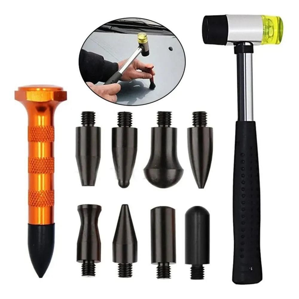 2X Martelinho De Ouro Kit 9 Pinos Rebatedor Ponteira Martelo