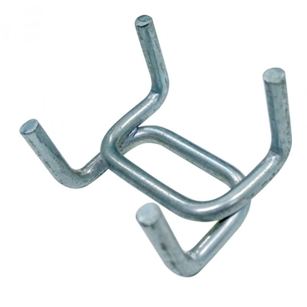 Gancho Metálico Duplo Para Painel Porta Ferramentas 10 Pçs