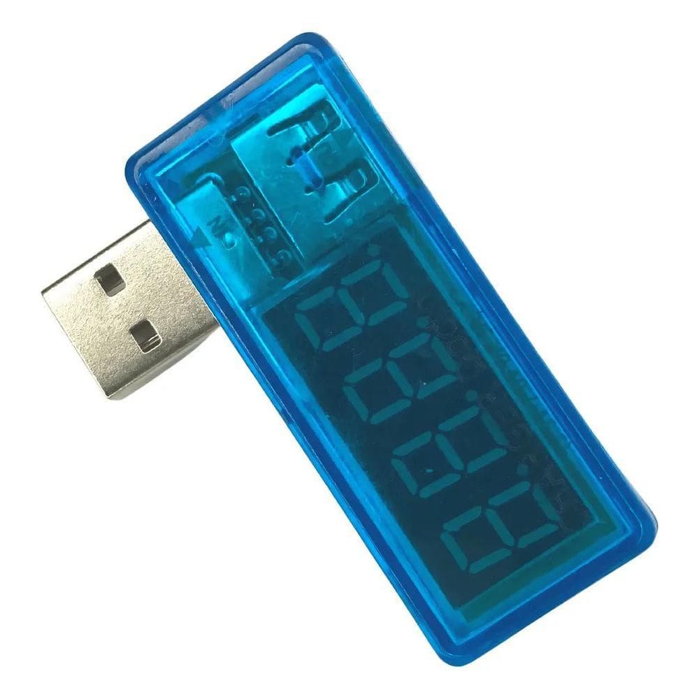 2X Medidor Teste Porta Usb Corrente Voltímetro Amperímetro N
