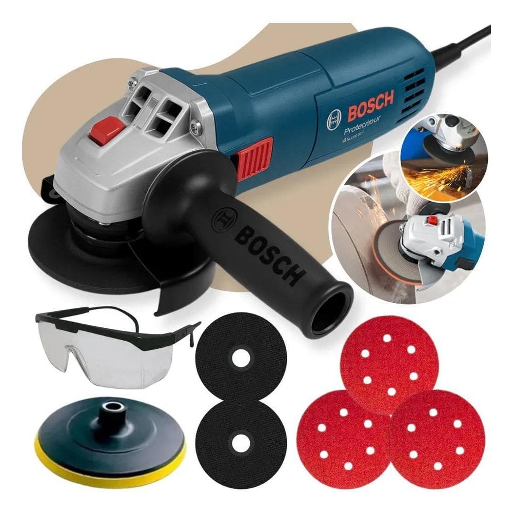 2X Kit Esmerilhadeira Lixadeira Bosch Disco Corte Desbaste