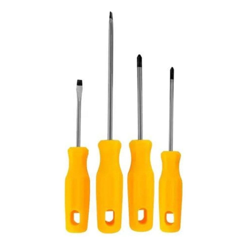 Jogo De Chaves Fenda E Philips C/4 Peças Fertak