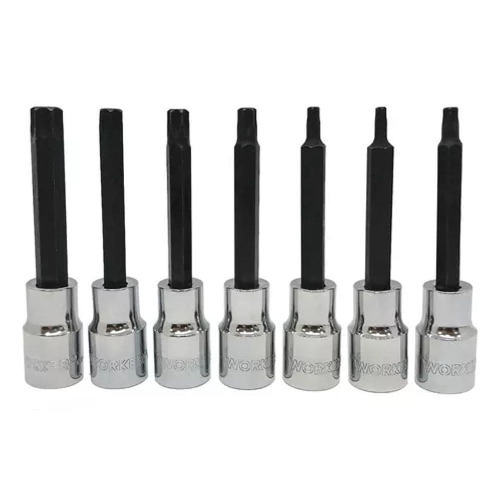 Jogo De Chave Soquetes Torx Longa 7 Pçs - 972452 Worker