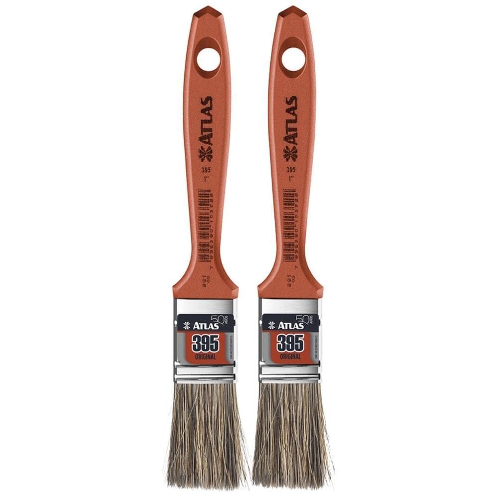 Pincel Trincha 25Mm Cerdas Gris Latéx E Acrílica Kit 05Un