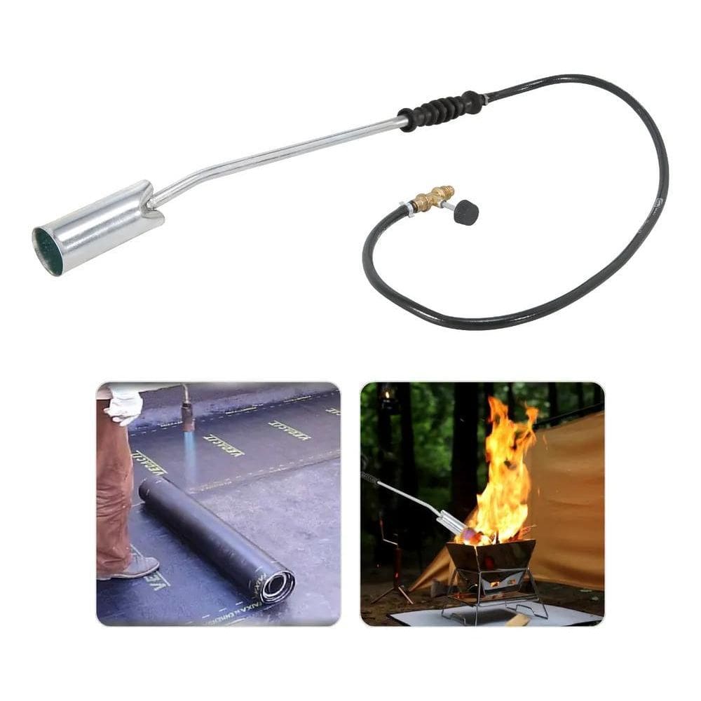 2X Maçarico Lança Chamas Mangueira 1M Bujão 13K Manta Asfalt