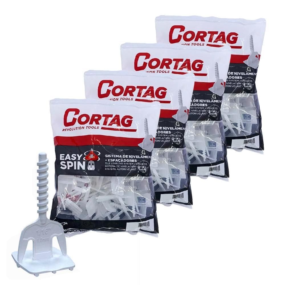 Kit 200 Espaçador Nivelador Easy Spin Rosca 1,5Mm Cortag