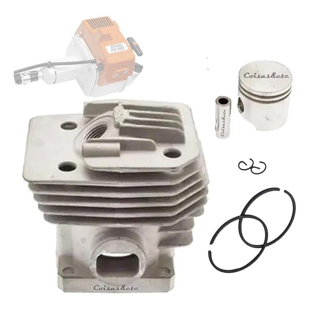 2X Kit Cilindro Pistão Compativel Roçadeira Stihl Fs 220 38M