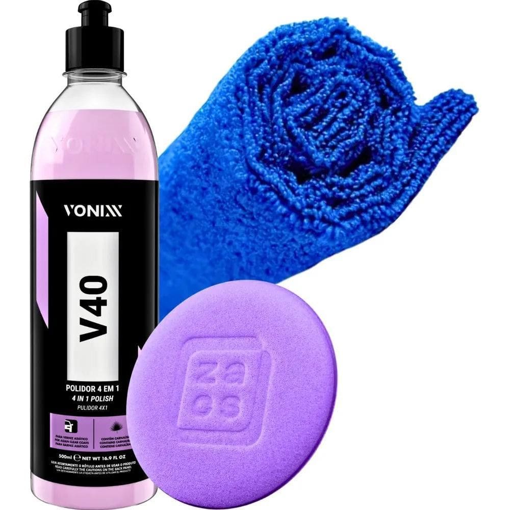 Polidor Corte Refino Lustro Protecao V40 Vonixx + Aplicador