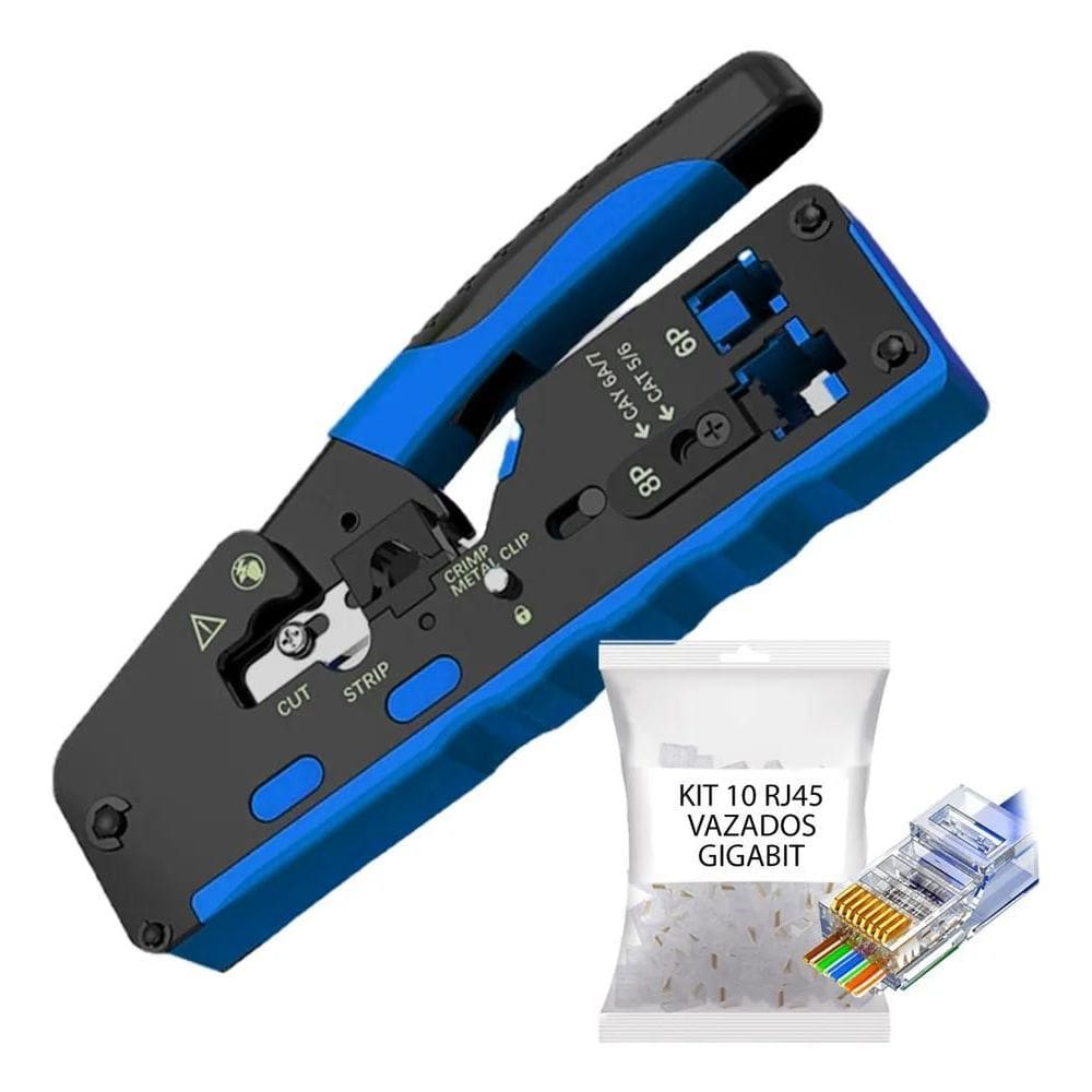 2X Alicate De Crimpar Rj45 Ez Crimp De Passagem Cat5E Cat6 C