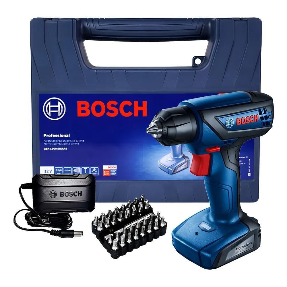2X Furadeira E Parafusadeira A Bateria Gsr 1000 Smart Bosch