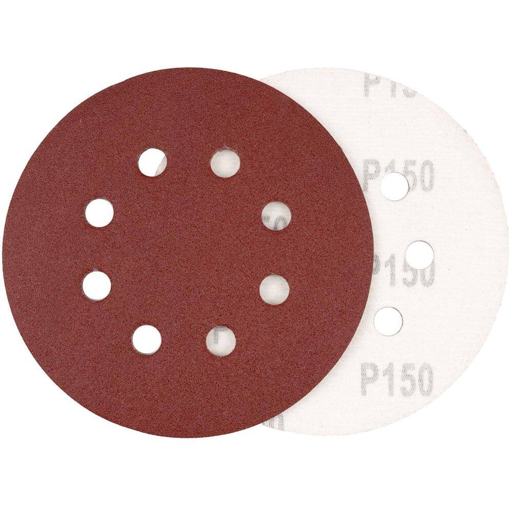 Kit 5 Disco De Lixa 125Mm Com 8 Furos Grão 150