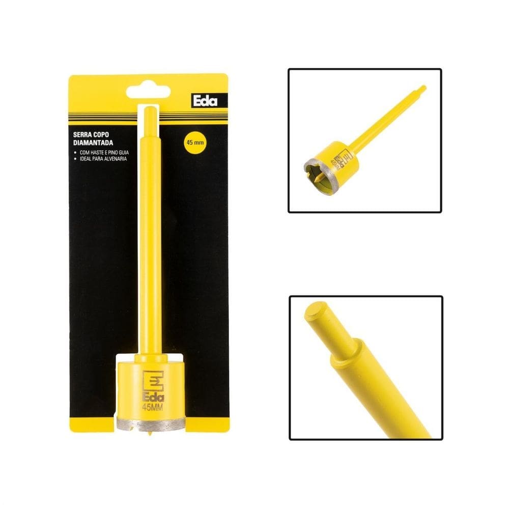 Serra Copo Diamantada 45Mm Com Haste 170Mm