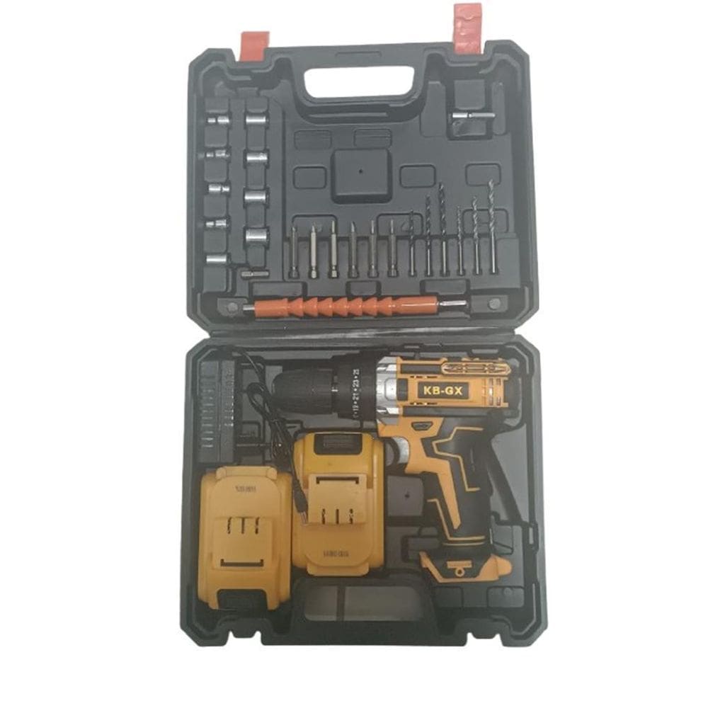 Furadeira Parafusadeira Sem Fio 2 Baterias Maleta Ferramenta