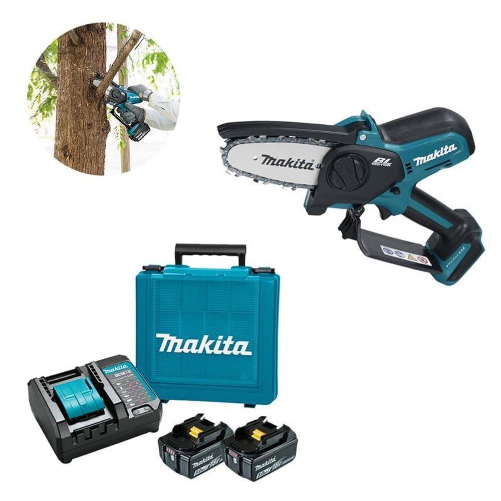 Cortador Galhos 18V Makita Duc101Z01 + 2Bat 5A E Carreg