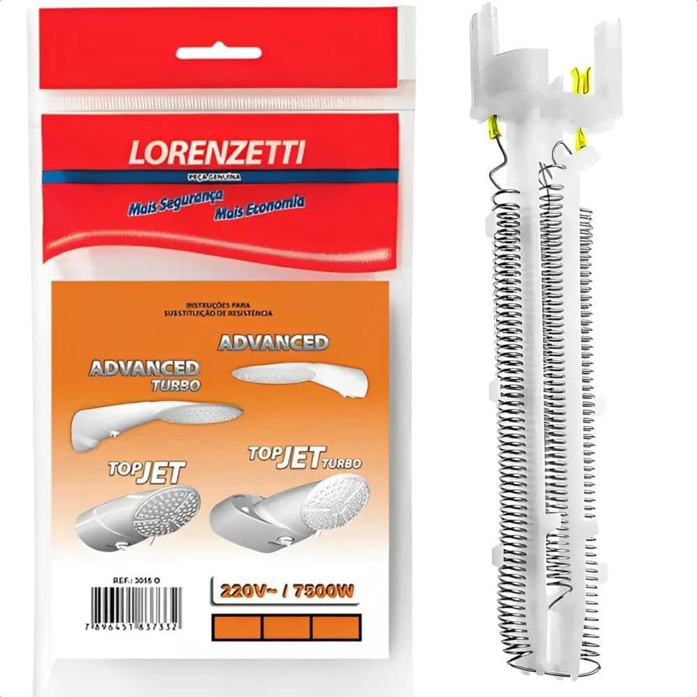 2X Resistencia Ducha Lorenzetti Advanced E Topjet 220V 7500W