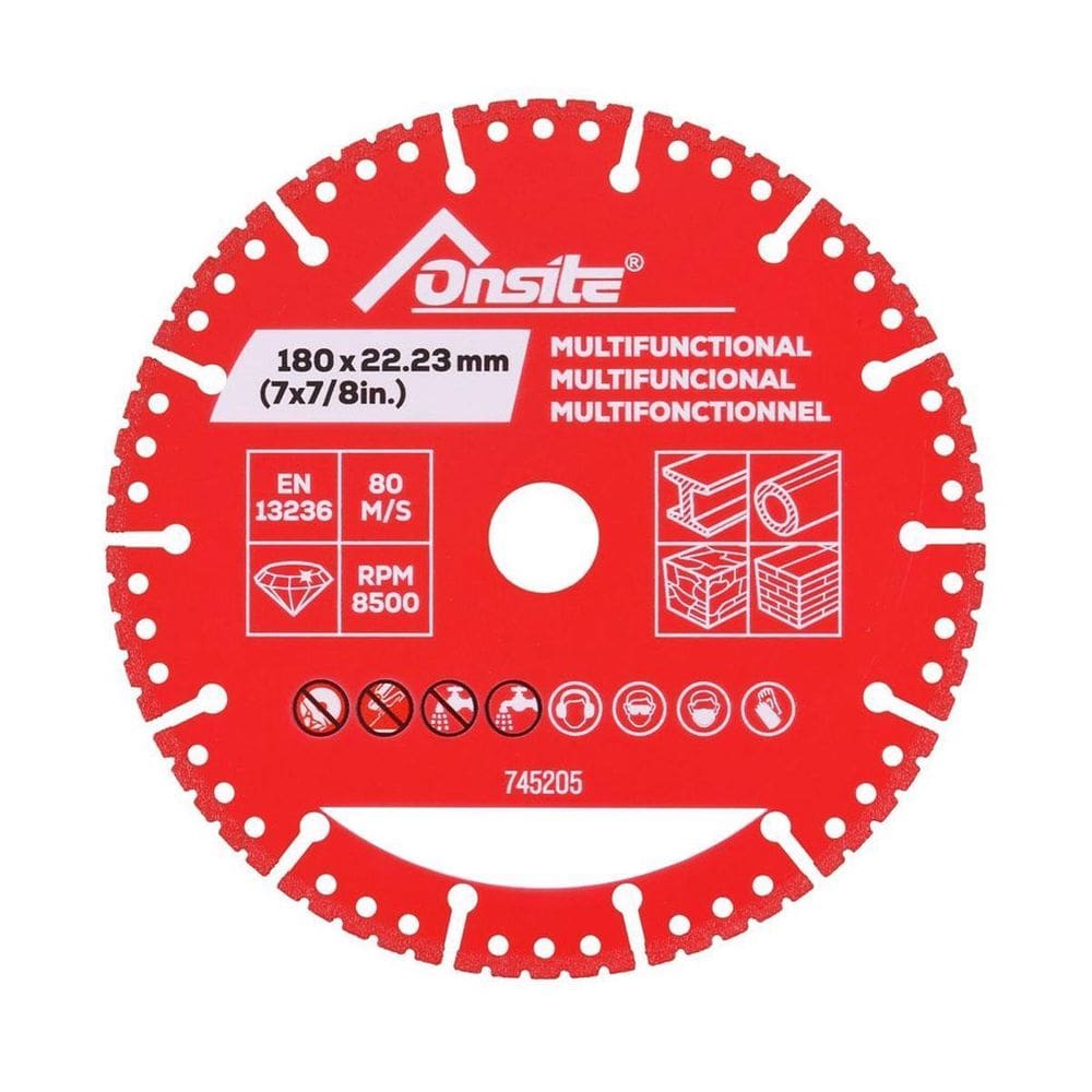 Disco Diamantado Multimaterial 7``-180Mmx22,23Mm/20Mm Onsite