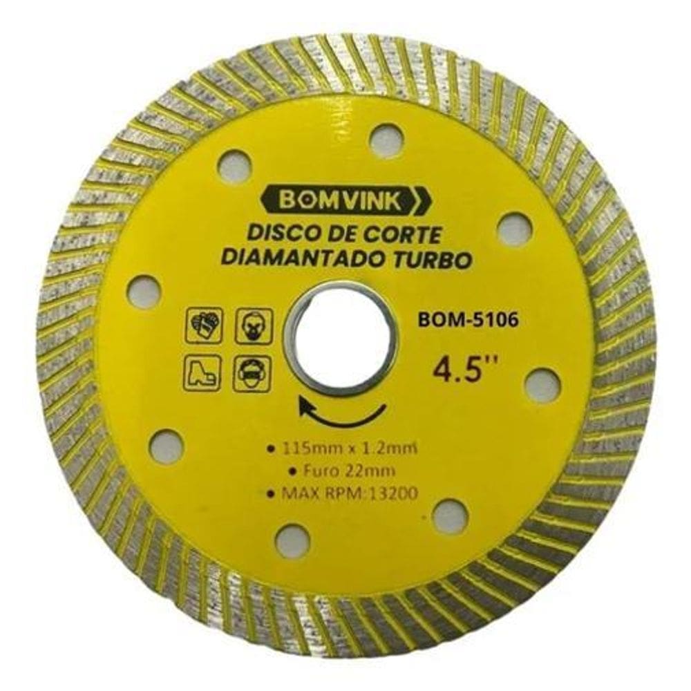 Disco De Corte Diamantado Granito Bom-5106