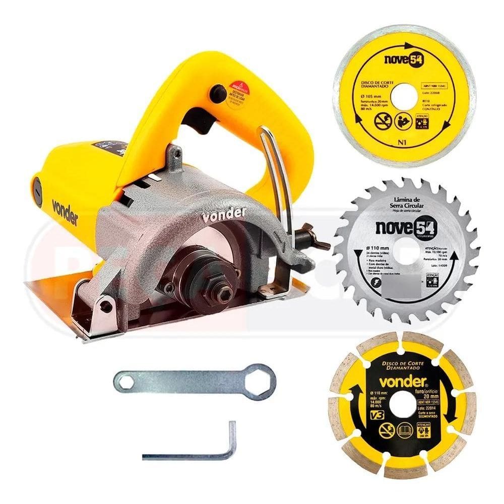 2X Kit Serra Mármore Vonder Tipo Makita Concreto + Discos