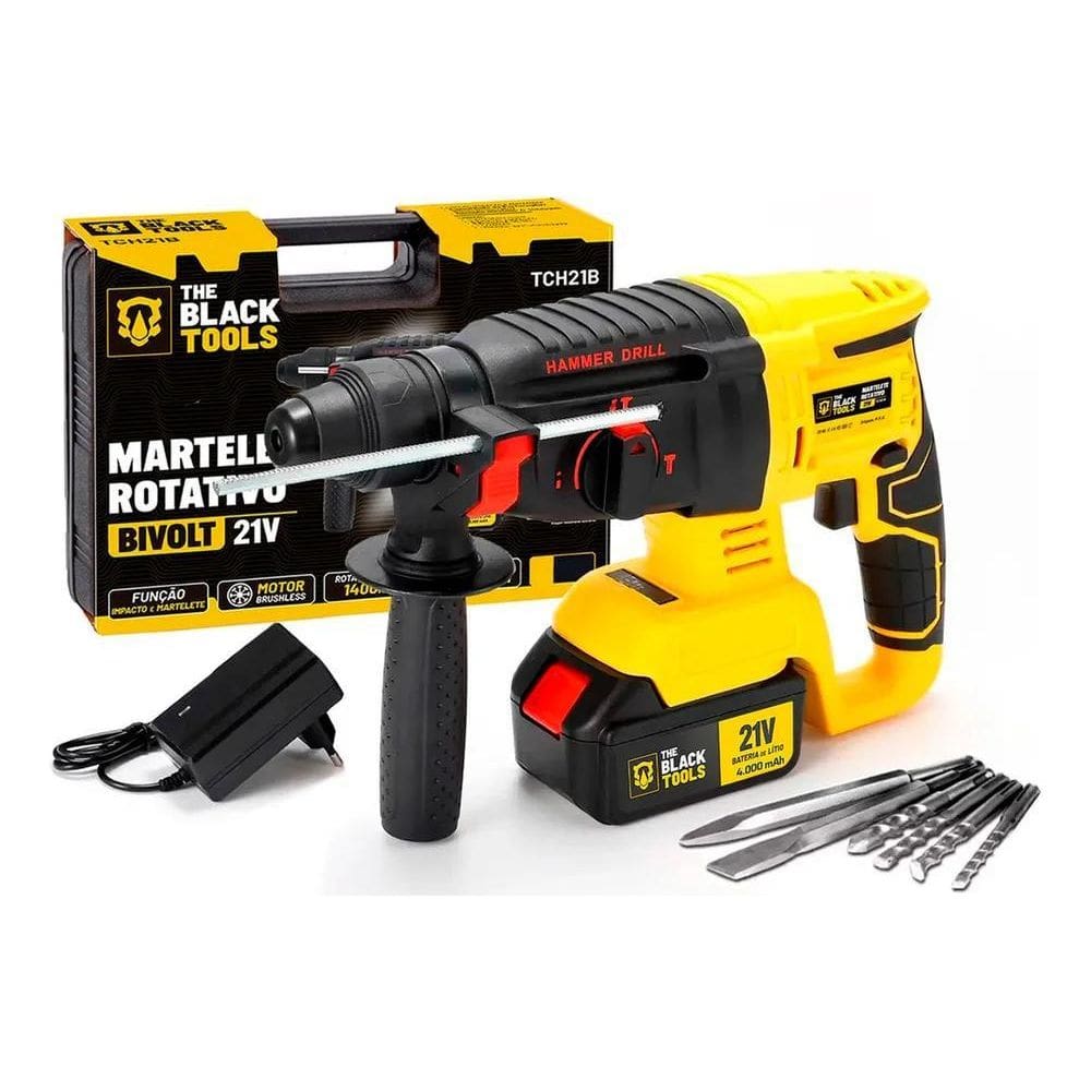 2X Martelete Rotativo Rompedor Furadeira De Impacto Brushles