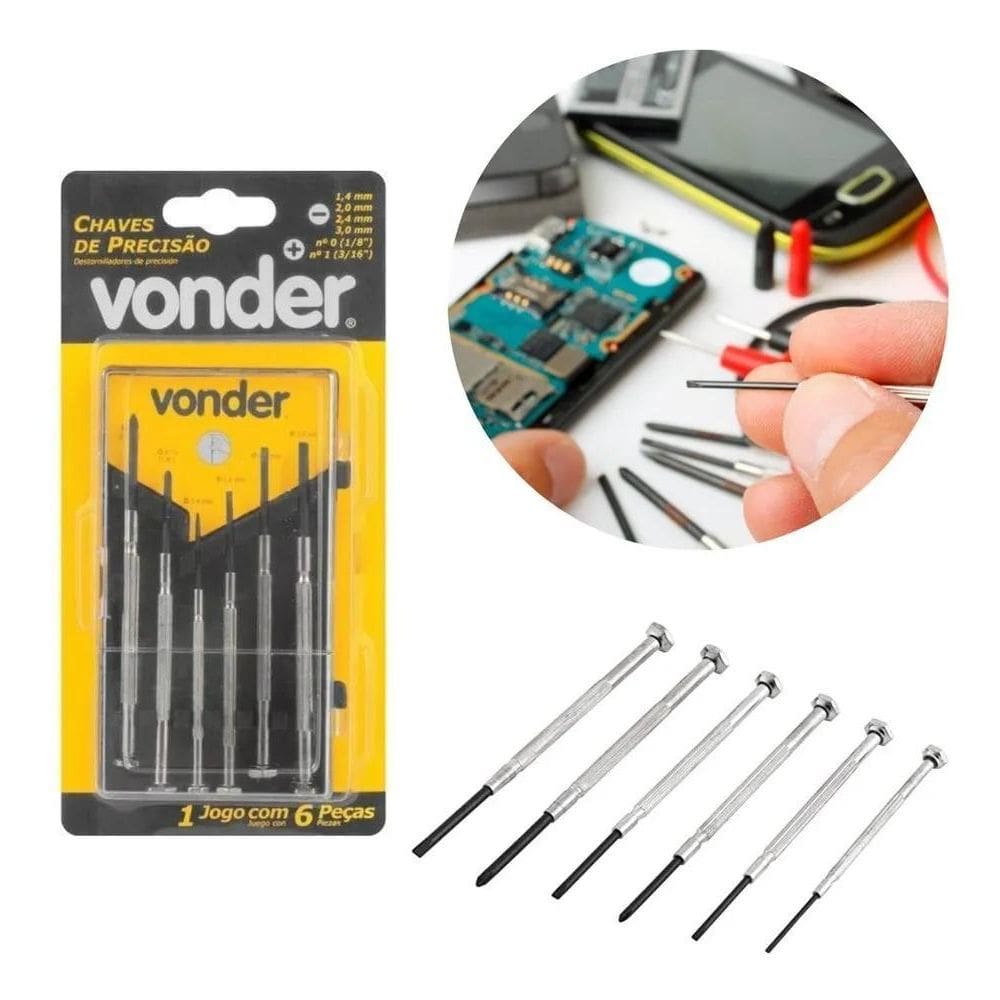 2X Jogo Chaves De Precisão Estojo 6 Pcs Relojoa