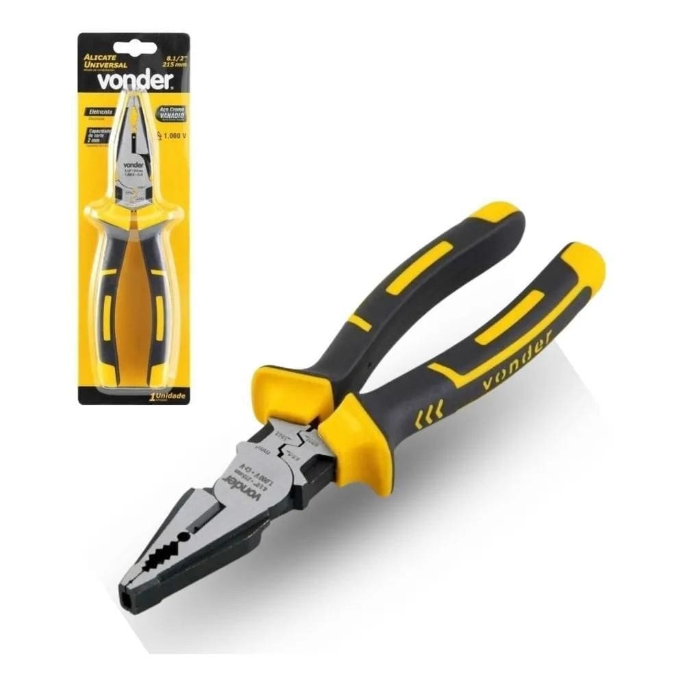 2X Alicate Universal 8 Pol Isolado 1000V Vonder