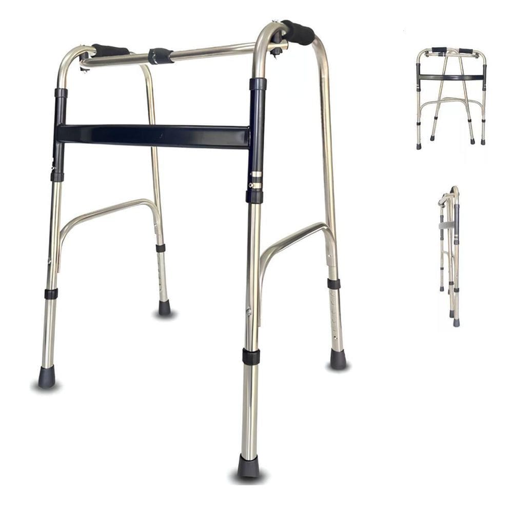 Andador Adulto Idoso Dobrável Regulável Alumínio Supermedy