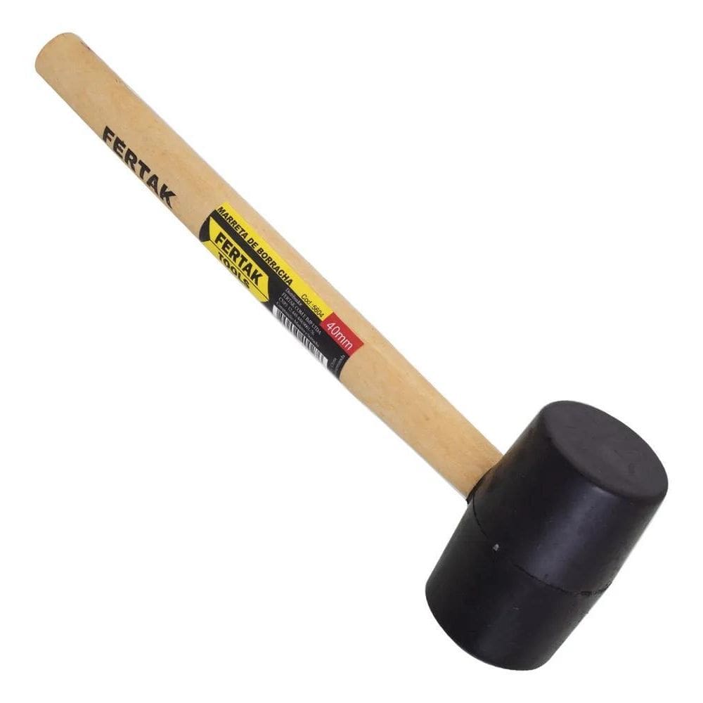 2X Martelo De Borracha Preta 40 Mm Marreta Martelinho Piso
