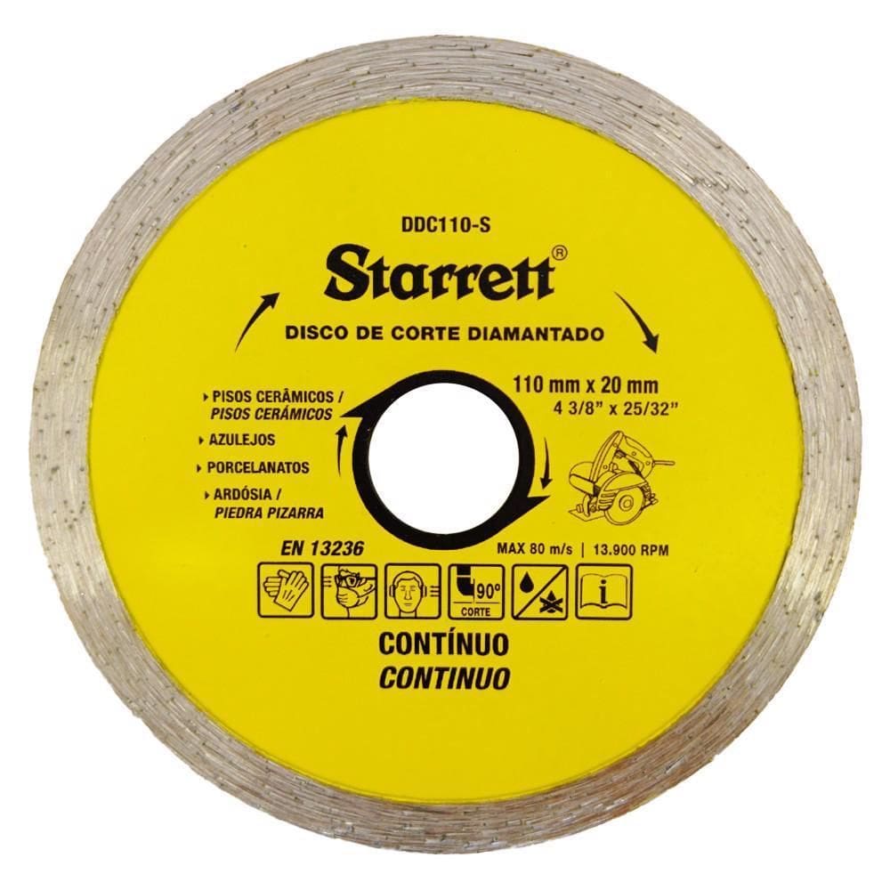 Disco De Corte Diamantado Contínuo 110X20Mm - Starrett