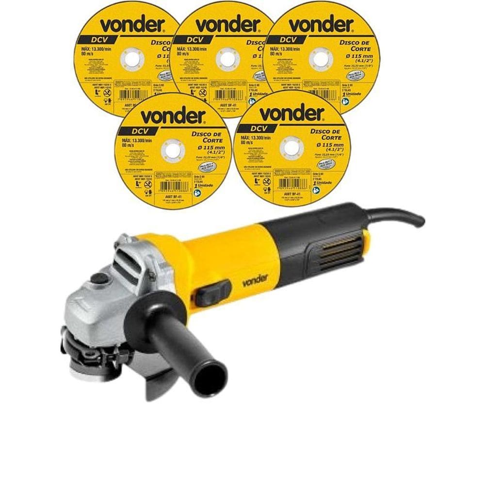 Esmerilhadeira Angular Vonder 4.1/2 750W Eav 754-220V+ 5 Dis