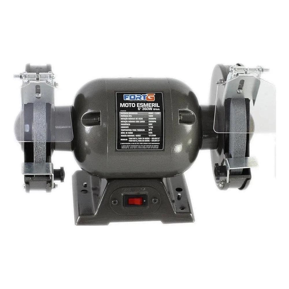2X Moto Esmeril De Bancada 6 Polegadas 360W 1/2Cv Bivolt 2 R