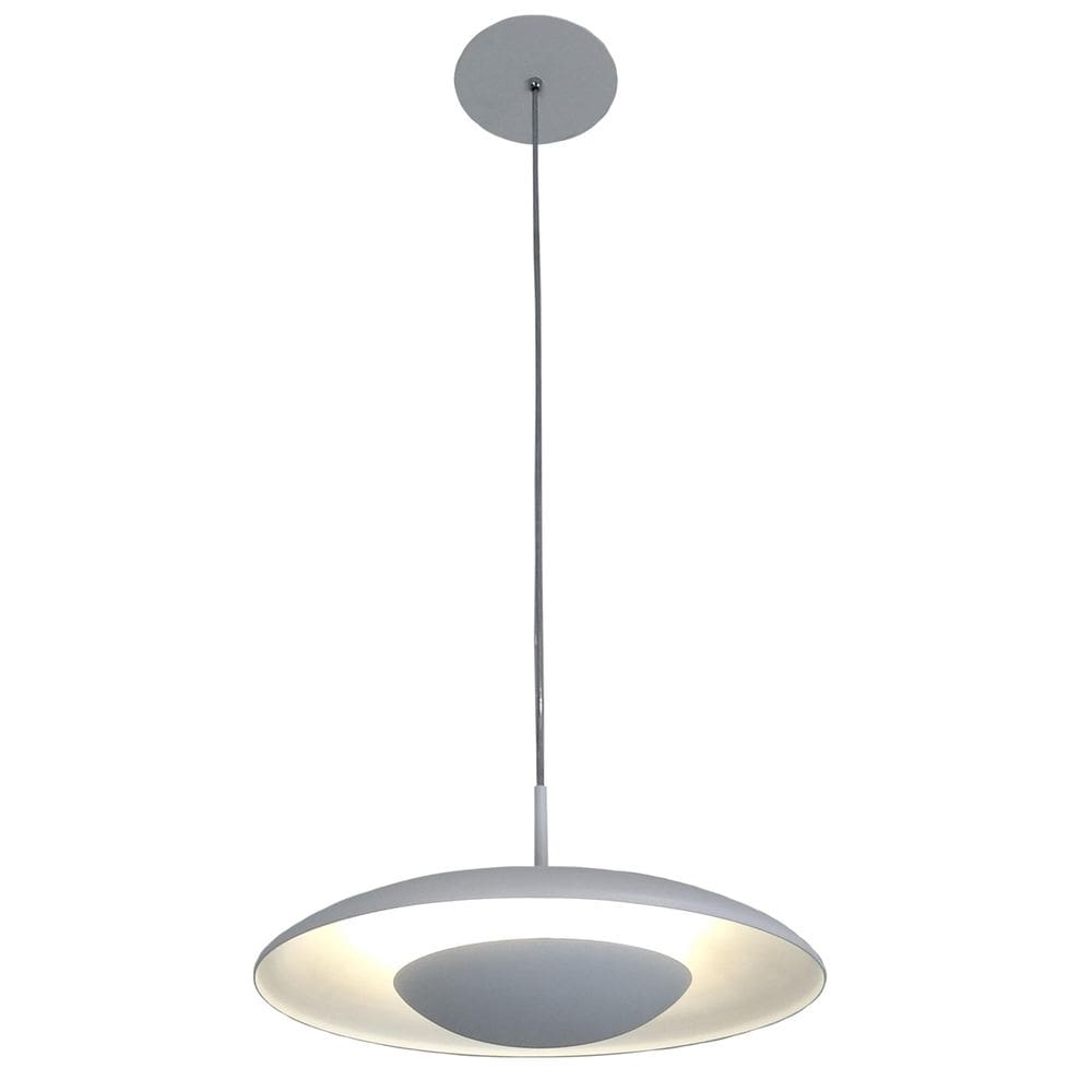 Luminária Pendente Branco Fosco Sala Mesa Luxo 38X200cm 3XG9