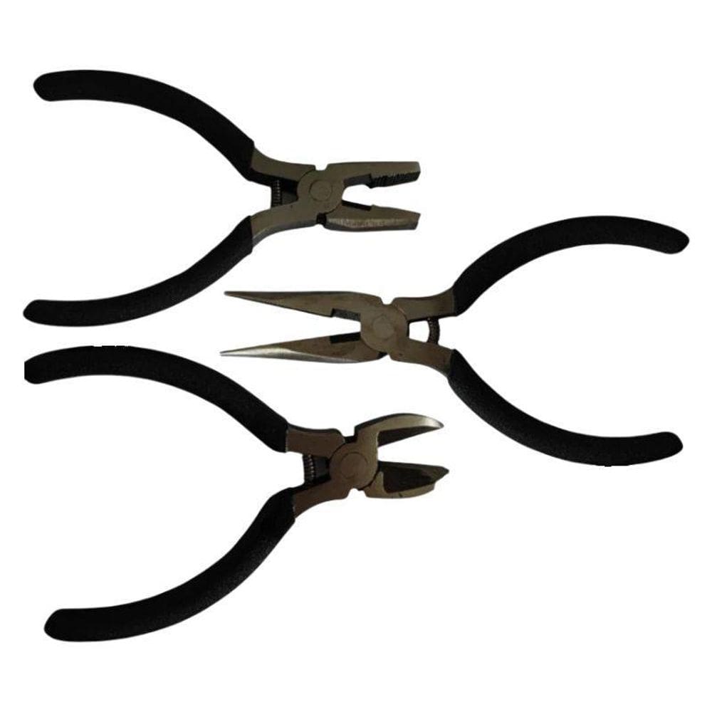 Kit Com 03 Mini Alicate Com Mola 4,5`` Bico/Corte/Universal