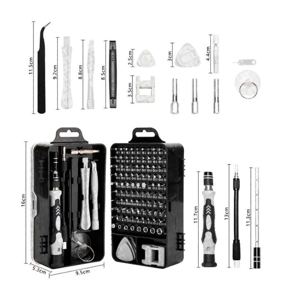 Kits Chave 115Pcs De Reparos Conjunto Multi Uso