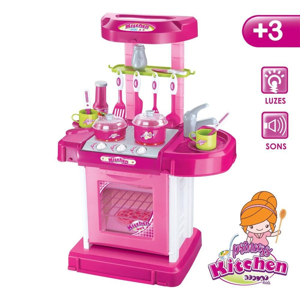 Cozinha Infantil Princesa com Som e Luz ReplayKids